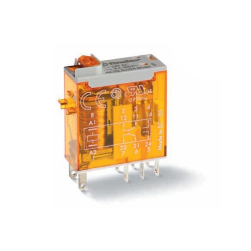 Миниатюрное промышленное электромеханическое реле, монтаж в розетку или наконечники Faston (2.5х0.5мм), 2СO 8A, контакты AgNi, катушка 6В DC, влагозащита RTII, опции: кнопка тест + мех.индикатор | код 465290060040 | FINDER Миниатюрное промышленное электромеханическое реле, монтаж в розетку или наконечники Faston (2.5х0.5мм), 2СO 8A, контакты AgNi, катушка 6В DC, влагозащита RTII, опции: кнопка тест + мех.индикатор | код 465290060040 | FINDER