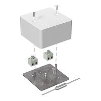 Коробка огнестойкая для кабель-канала 40-0460-FR2.5-4-П Е15-Е120 с термопредохранителем RAL9003 85х85х45 (44 шт/кор) Промрукав | код 40-0460-FR2.5-4-П | ПРОМРУКАВ