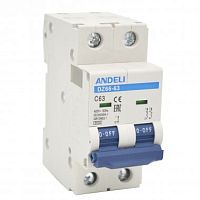 Автоматический выключатель DZ66-63/2P 6A 6kA х-ка C (ANDELI) | код ADL01-239 | ANDELI