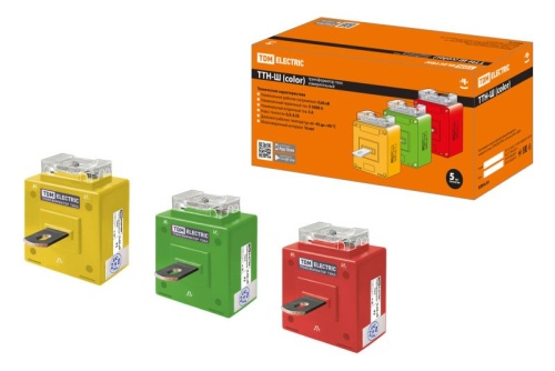 Трансформатор тока измерительный ТТН-Ш 600/5- 5VA/0,5-Р (3 шт., color) TDM | код SQ1101-1208 | TDM Трансформатор тока измерительный ТТН-Ш 600/5- 5VA/0,5-Р (3 шт., color) TDM | код SQ1101-1208 | TDM