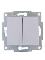 Механизм выключателя 2-кл. 1п СП Karina 10А IP20 бел. LEZARD 707-0288-101