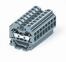 206901 Клемма ТА 1-1 плоско-пруж зажим, с бок. подключением. сеч. 6мм2, сер., шт | код 206901 | SUPU