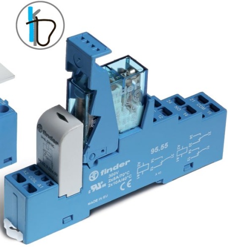 Интерфейсный модуль (сборка 40.61.7.024.0000 + 99.02.9.024.99 + 95.55SMA), электромеханическое реле, 1CO 16A, контакты AgCdO, питание 24В DC (чувствит.), категория защиты IP20, безвинтовые (пружинные) клеммы, металлическая клипса, LED + диод | код 4 Интерфейсный модуль (сборка 40.61.7.024.0000 + 99.02.9.024.99 + 95.55SMA), электромеханическое реле, 1CO 16A, контакты AgCdO, питание 24В DC (чувствит.), категория защиты IP20, безвинтовые (пружинные) клеммы, металлическая клипса, LED + диод | код 4