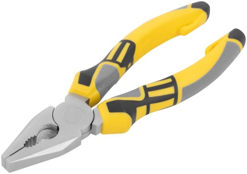 Плоскогубцы комбинированные "Смарт" трехцветные прорезиненные ручки никелевое покрытие 160мм FIT 50663