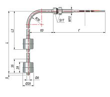 Датчик уровня поплавковый ПДУ-1.2.2500.100/3 | код 142123 | ОВЕН