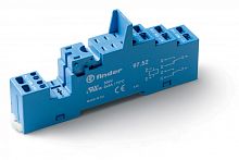 Розетка с безвинтовыми клеммами (пружинный зажим) для реле 46.52, применяются модули 86.30, 99.02, в комплекте металлическая клипса 097.71, версия: синий цвет | код 9752SMA | FINDER