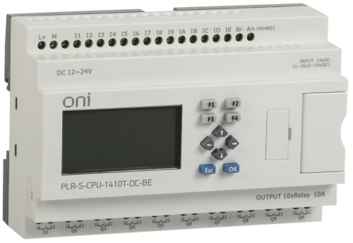 Логическое реле PLR-S. CPU1410(T) 24В DC с экраном ONI | код PLR-S-CPU-1410T-DC-BE | ONI Логическое реле PLR-S. CPU1410(T) 24В DC с экраном ONI | код PLR-S-CPU-1410T-DC-BE | ONI