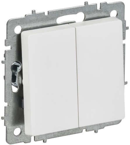 Выключатель проходной 2-кл. СП BRITE ВС10-2-6-БрАБ 10А механизм арктич. бел. IEK BR-V22-0-10-K91 Выключатель проходной 2-кл. СП BRITE ВС10-2-6-БрАБ 10А механизм арктич. бел. IEK BR-V22-0-10-K91