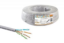 Кабель витая пара народный U/UTP Cat 5e 4х2х24AWG CCA (50м) PVC. серый ТРТС | код SQ0107-0114 | РЭМЗ ТМ