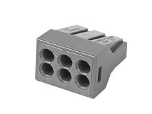 Строительно-монтажная клемма КБМ-774-306 (1.0-2.5мм2) с контактной пастой черной HLT | код 081-20-07 | HLT