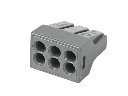 Строительно-монтажная клемма КБМ-774-306 (1.0-2.5мм2) с контактной пастой черной HLT | код 081-20-07 | HLT Строительно-монтажная клемма КБМ-774-306 (1.0-2.5мм2) с контактной пастой черной HLT | код 081-20-07 | HLT