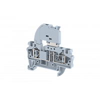 Клемма проходная пружинная 4 мм2 под предохранитель, на 2 подключения, серая SQF4-GREY | код 2103190000 | Elmex