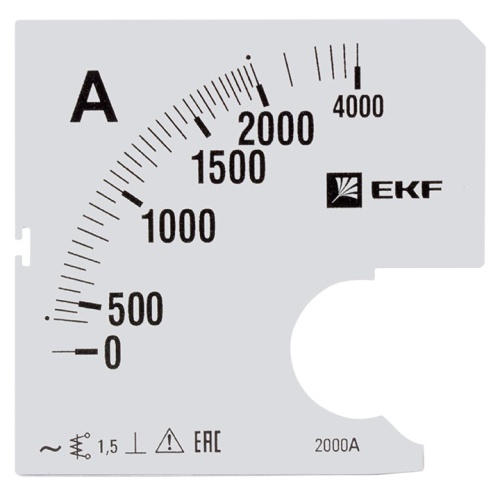 Шкала сменная для A961 2000/5А-1,5 PROxima | код s-a961-2000 | EKF