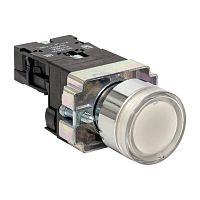 Кнопка BA21 с подстветкой 230В белая NO PROxima | код xb2-bw21-230 | EKF