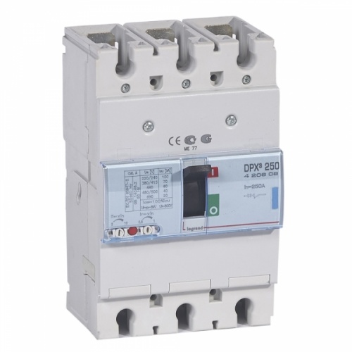 Автоматический выключатель DPX3 250 - термомагнитный расцепитель - 70 кА - 400 В~ - 3П - 250 А | код. 420609 | Legrand 