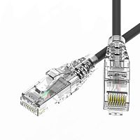 Патч-корд неэкранированный SLIM CAT6 U/UTP 4х2, 28 AWG, LSZH, чёрный, 0,2м | код RN6UU4502BK-28 | DKC