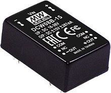 Источник питания DC-DC, 8Вт, вход 9...18В, выходы ±12В/±0.335А, изоляция 1000В DC, DIP24 32х20.3х12,2мм, -25...+71С | код DCW08A-12 | MeanWell