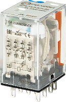 RP4.34.9.006.05 Промежуточное реле 4 перекидных контакта 6А (= 6В DC) блокируемая кнопка проверки + светодиод | код RP434900605 | РЕЛЕОН