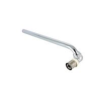 Угольник радиаторный пресс с латунной хром. трубкой 15 мм, 16х15х300 (правый) | код. VTm.281.RN.001615 | VALTEC