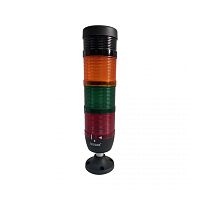Сигнальная колонна 70 мм, красная, желтая, зеленая 24 В, светодиод LED, зуммер, патрубок 20мм | код IK73L024ZM02 | EMAS