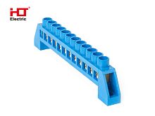 Шина N нулевая в изоляторе ШНИ-6х9-12-КС-синий HLT | код 081-04-025 | HLT