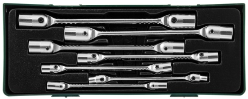 W43A107SP Набор ключей гаечных карданных в ложементе, 6-19 мм, 7 предметов | код W43A107SP | JONNESWAY