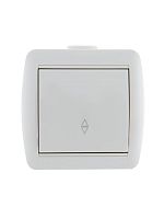 Выключатель проходной 1-кл. ОП Ната 10А IP20 бел. LEZARD 710-0200-105