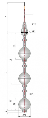Датчик уровня поплавковый ПДУ-3.3.1500.750.300/1-ЕХ | код 140910 | ОВЕН Датчик уровня поплавковый ПДУ-3.3.1500.750.300/1-ЕХ | код 140910 | ОВЕН