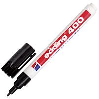 Маркер перманентный (нестираемый) EDDING 400, ЧЕРНЫЙ, ЗАПРАВЛЯЕМЫЙ, тонкий наконечник, 1 мм, E-400/1 | код 151264 | EDDING