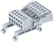 Разъем на 6 полюсов штепсельного типа, монтаж на DIN-рейку TS 35, шаг 5,08 мм DPSC5.08WF-6W(G) | код 2302030600 | Elmex