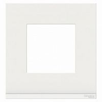 Рамка 1 пост UNICA PURE, горизонтальная, белое стекло |  код. NU600285 |  Schneider Electric