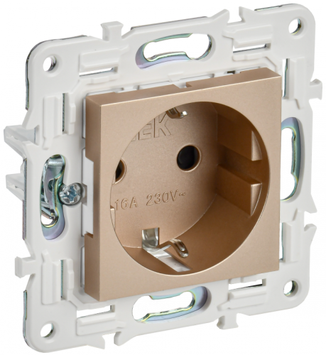 SKANDY Роз. с з/к/ш 16А б/к SK-R06Sa песоч. IEK | код SK-R14-16-1-K98 | IEK