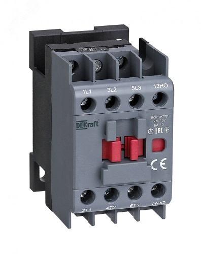 Контактор 6А 24В АС3 АС4 1НЗ КМ-102 | код 22054DEK | Dekraft