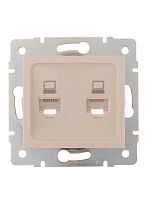 KARINA Розетка компьютерная двойная крем (10шт/120шт) | код 707-0388-141 | Lezard