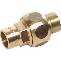 Сгон с плоским уплотнением бронза пайка 22, модель 4330 (1433022) | код RG008TBBNUM8L8 | Sanha