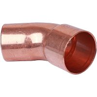 Отвод однораструбный 45 град. медь пайка 22, модель 5040 (1504022) | код RG008TB9RJPV57 | Sanha