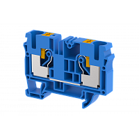 Клемма проходная PUSH-IN 10 мм2, на 2 подключения, синяя PQ10-BLUE | код 3105010001 | Elmex