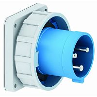 Вилка встраиваемая 63A, 3р(2P+PE), 6h, 230V, IP67, Bals фланец 110х106 2835 | код 2835 | Bals