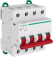 Выключатель нагрузки (ВН) 4P 80A 400В Systeme9 | код S9S40480 | Systeme Electric