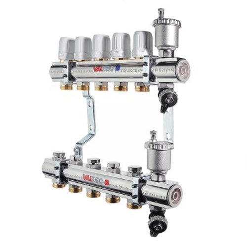 Коллекторная группа в сборе, 1"х10 вых. Евроконус 3/4" | код. VTc.594.EMNX.0610 | VALTEC Коллекторная группа в сборе, 1"х10 вых. Евроконус 3/4" | код. VTc.594.EMNX.0610 | VALTEC