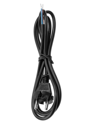 Шнур сетевой с вилкой ПВС-ВП 2x0,75мм? 1,5м б/з черный TDM | код SQ1305-0081 | TDM