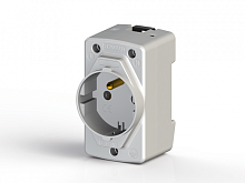 670 300, Розетка на DIN-рейку, для ИБП, 16А, 250В, PAP U | код 0.0.0.6.70300 | KLEMSAN