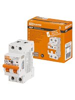 Диф.автомат АД2P 2Р С25 30мА 6кА тип АС TDM | код SQ0204-0611 | TDM