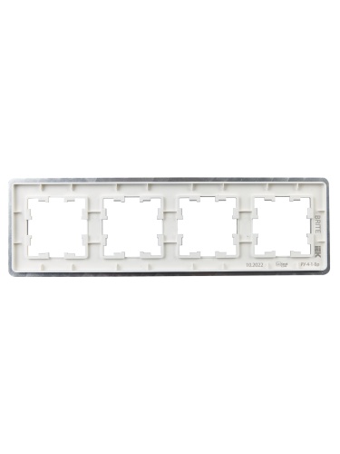 BRITE Рамка 4-мест. РУ-4-1-Бр металл алюм. RE IEK | код BR-M42-M-01-K47 | IEK фото 2