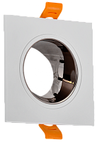 Светильник 4107 встр. поворотн. GU10 белый/шокол. пласт. IEK | код LT-UVB0-4107-GU10-1-K30 | IEK