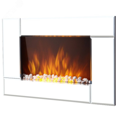 Электрокамин настенный 2 кВт зеркальная панель цвет серебро | код EFP/W-2000S | Electrolux