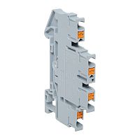 Клеммная колодка пружинная двухуровневая 2.5 Push-in серая | код PIT-2,5-double | EKF