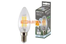 Лампа светодиодная Филамент С37-6 Вт-230 В-4000 К–E14 TDM | код SQ0340-0276 | TDM