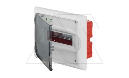 Щит встраив. ECO BOX 1x8M, N/PE 2x 2x16+5x10mm2, дымчатая пласт. дверь, белый RAL9003, 240x300x102mm, IP40 | код 2512-01 | Elektro-plast Nasielsk