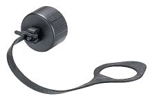 Защитная крышка контактной группы неиспользуемого вилочного разъема gesis RST MINI, 4/5 полюса, с защитой от утери (поводок), цвет: черный, серия gesis RST MINI | код 06.563.9353.1 | Wieland